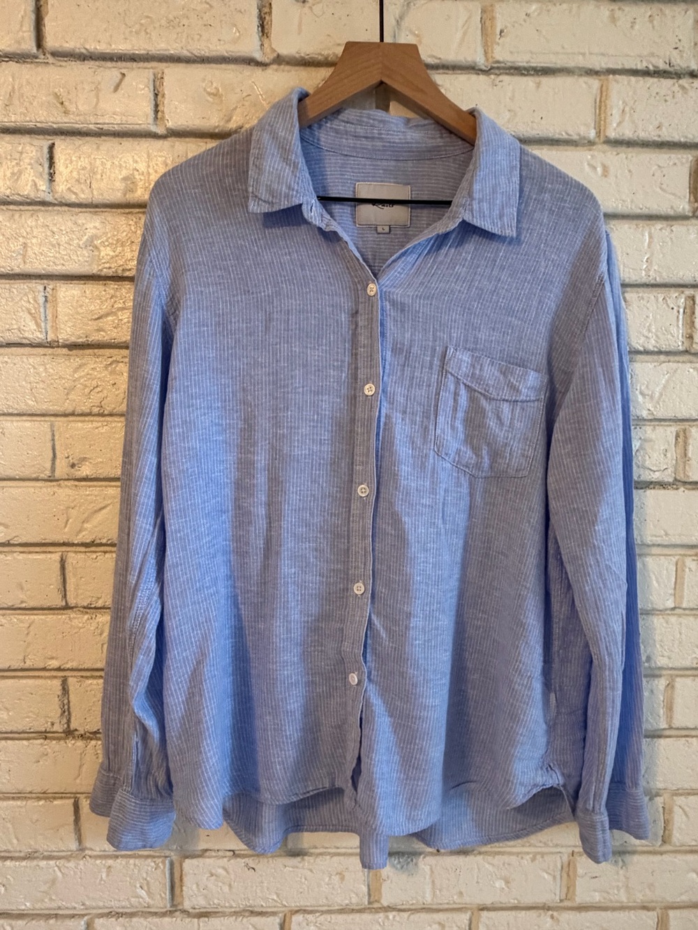 Rails Light Blue Striped Button-Down Shirt